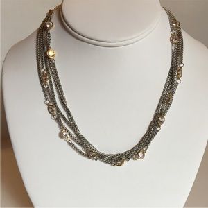 Stainless Steel and Gold Layered Necklace